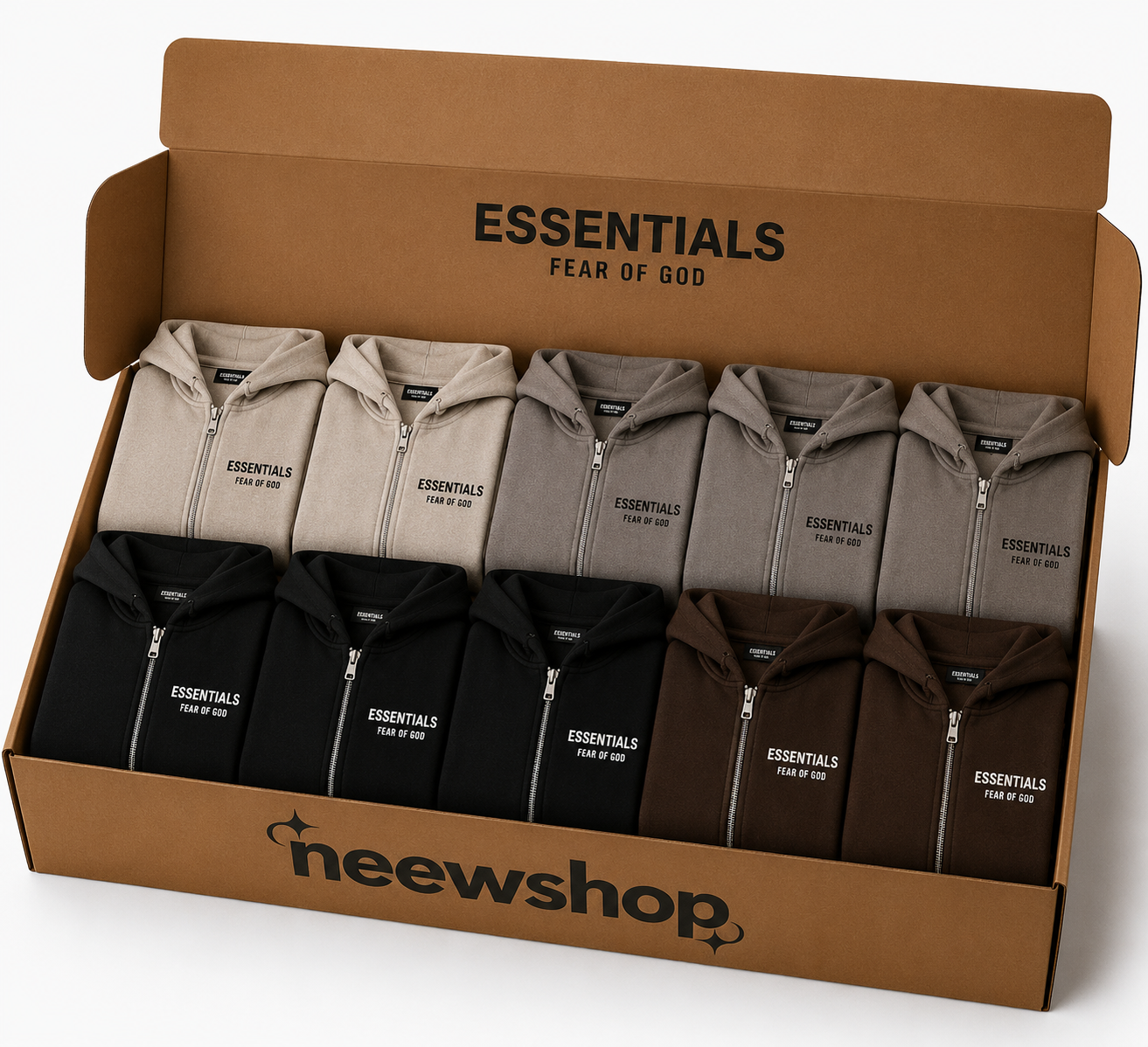 LOTE 10 HODDIES ESSENTIALS ZIP S25