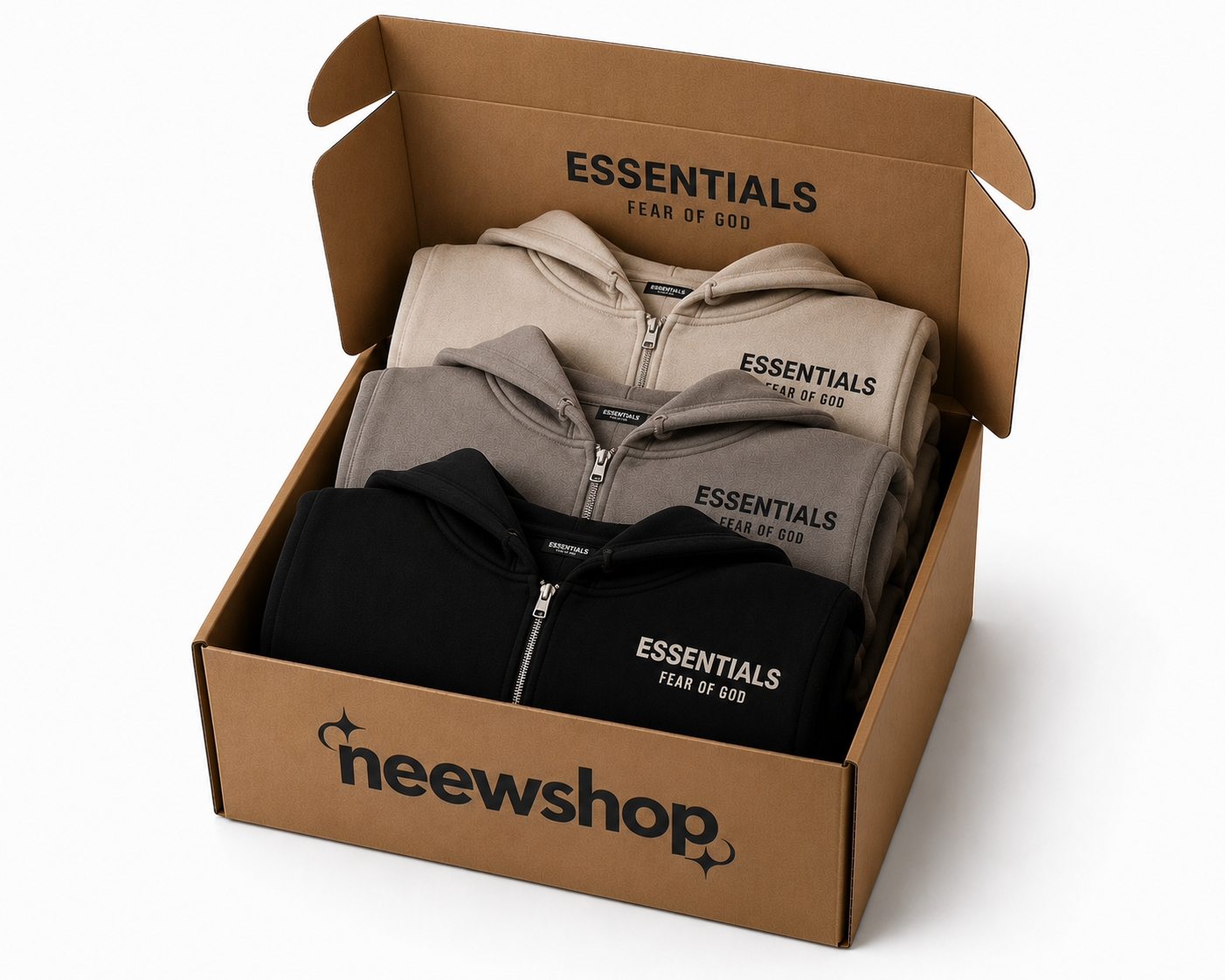 LOTE 3 HODDIES ESSENTIALS ZIP S25
