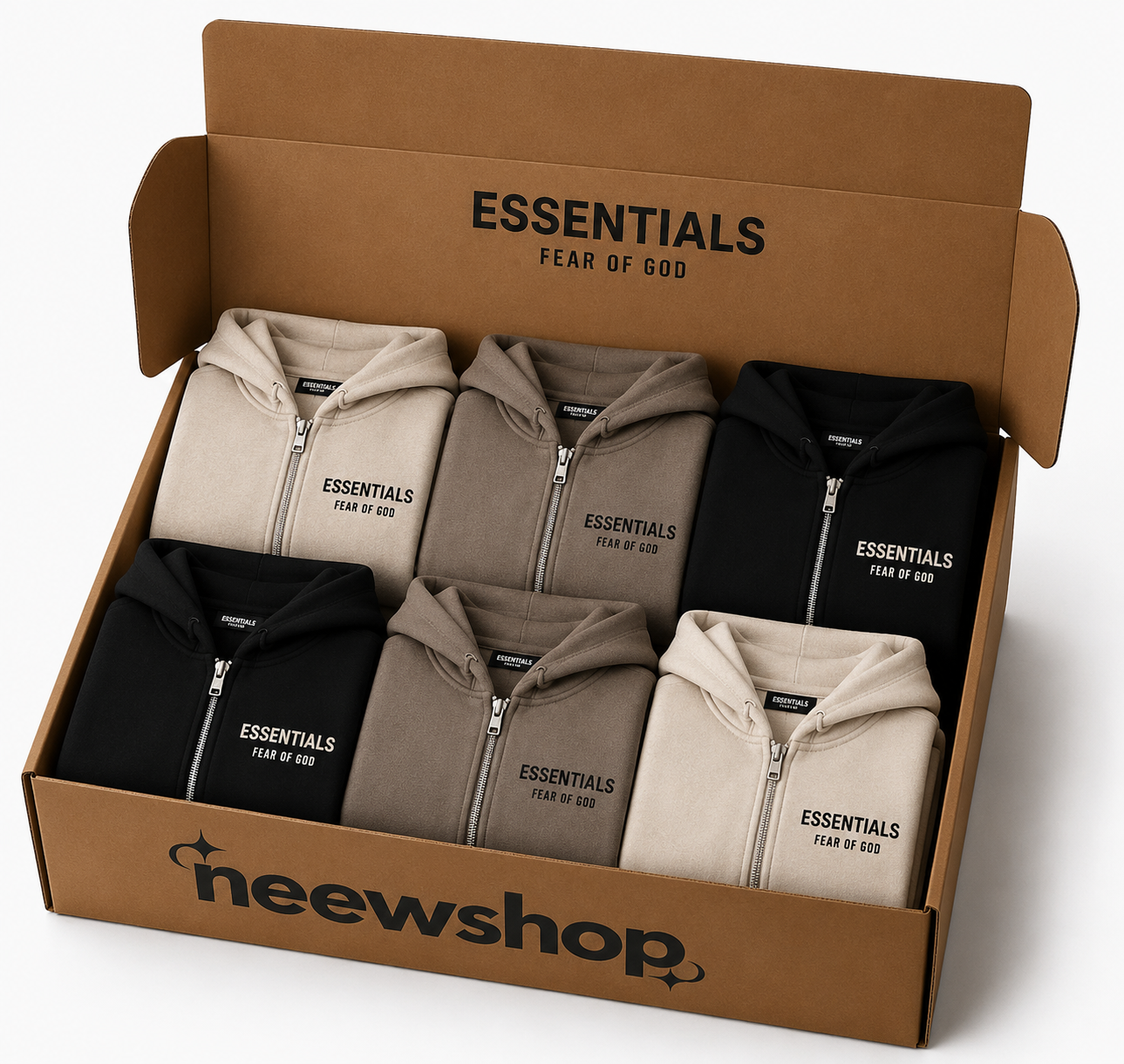LOTE 6 HODDIES ESSENTIALS ZIP S25